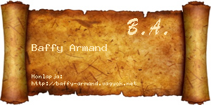 Baffy Armand névjegykártya